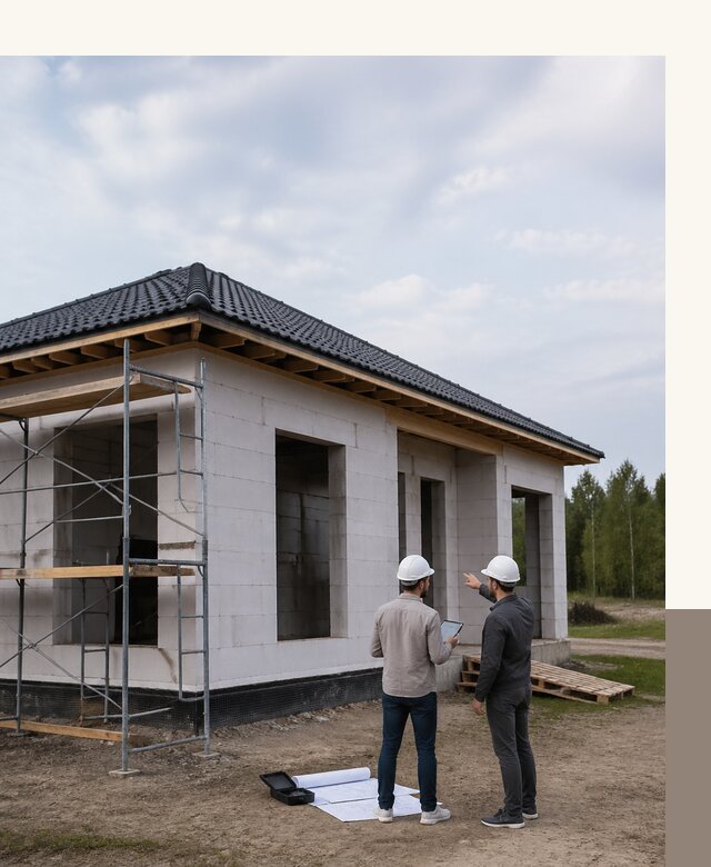 Проектирование одноэтажных домов из газобетона в Рославле