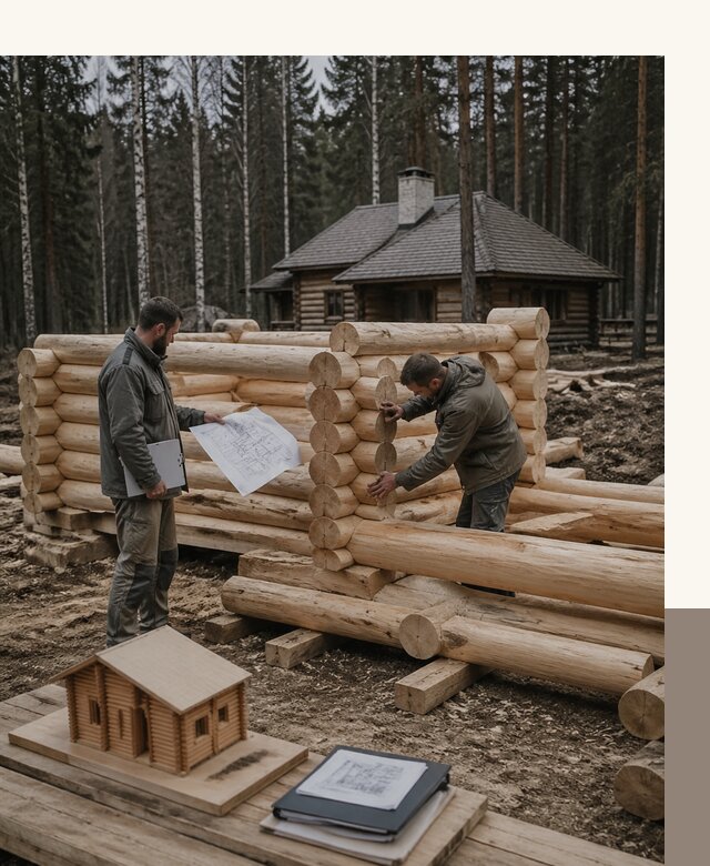 Проектирование и строительство домов из бревна в Рославле